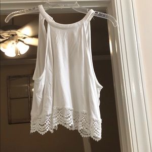 White crop top